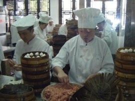 The experts churning out thousands upon thousands of Xiao long bao for the hungry masses.