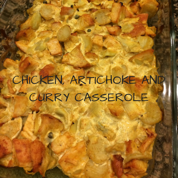 Chicken, artichoke and curry casserole