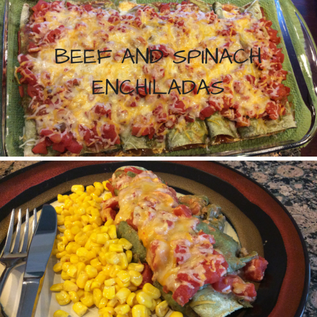 beef and spinach enchiladas